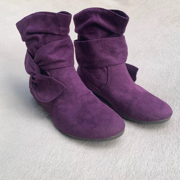 Rampage Buckley Faux Suede Slouch Booties Sz 7.5 - Picture 3 of 16